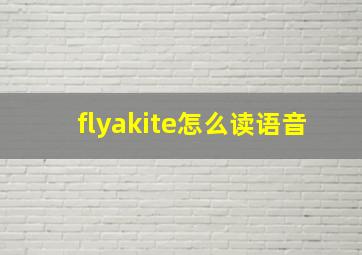 flyakite怎么读语音