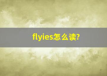 flyies怎么读?