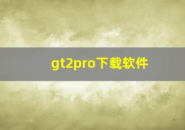 gt2pro下载软件