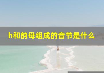 h和韵母组成的音节是什么