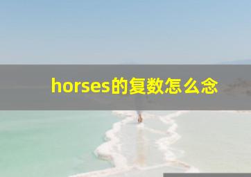 horses的复数怎么念