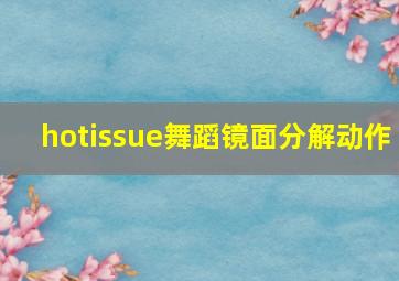 hotissue舞蹈镜面分解动作