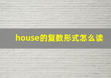 house的复数形式怎么读