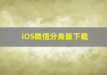 iOS微信分身版下载