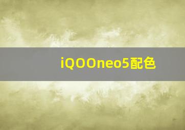 iQOOneo5配色