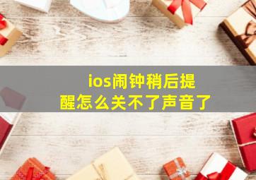 ios闹钟稍后提醒怎么关不了声音了