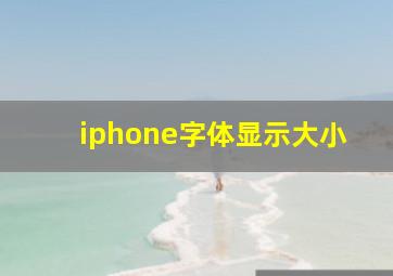 iphone字体显示大小