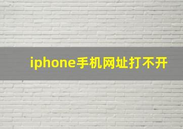 iphone手机网址打不开