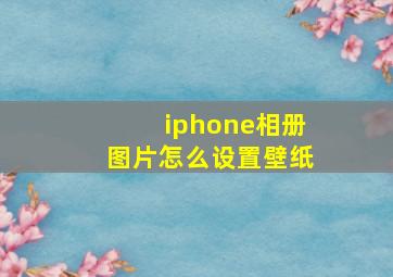 iphone相册图片怎么设置壁纸