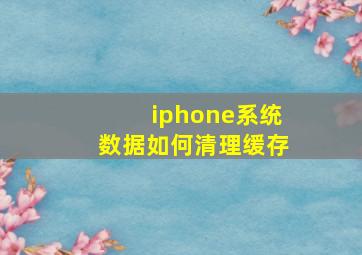 iphone系统数据如何清理缓存