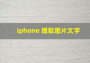 iphone 提取图片文字