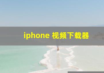 iphone 视频下载器