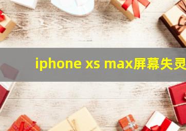 iphone xs max屏幕失灵