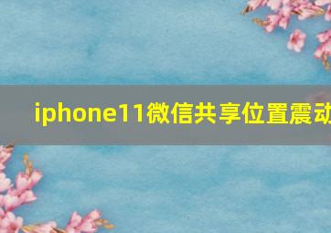 iphone11微信共享位置震动