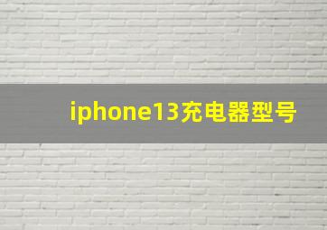 iphone13充电器型号