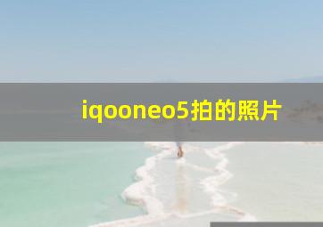 iqooneo5拍的照片