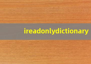 ireadonlydictionary