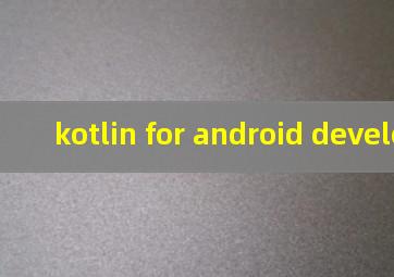 kotlin for android developers