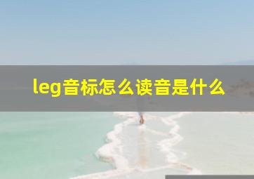 leg音标怎么读音是什么