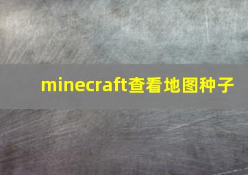 minecraft查看地图种子