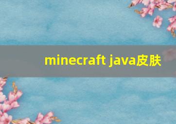 minecraft java皮肤