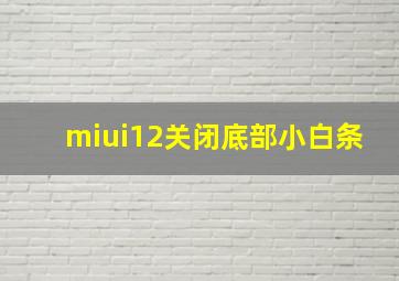 miui12关闭底部小白条