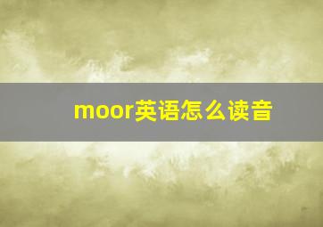 moor英语怎么读音