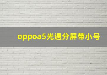 oppoa5光遇分屏带小号