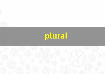 plural