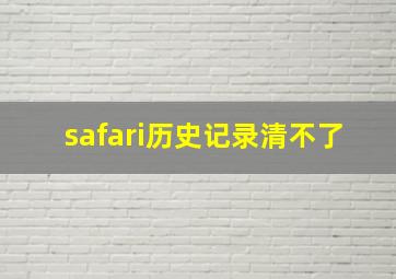 safari历史记录清不了