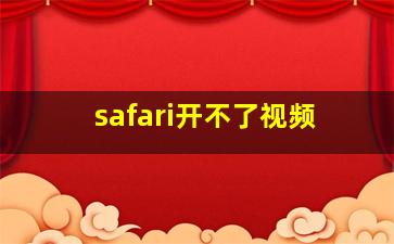 safari开不了视频