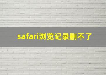 safari浏览记录删不了