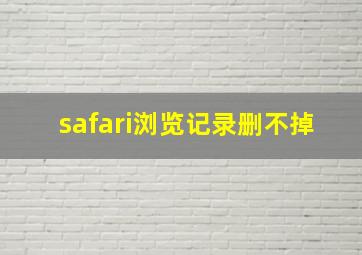 safari浏览记录删不掉