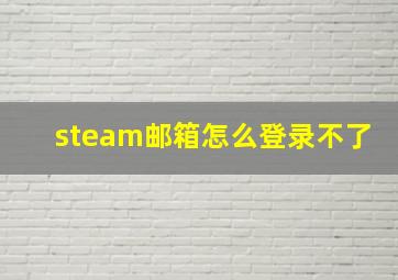 steam邮箱怎么登录不了