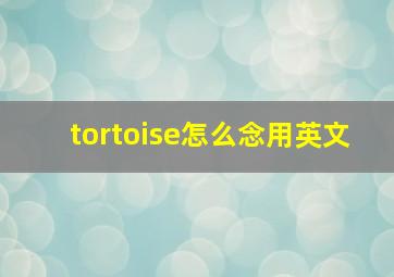 tortoise怎么念用英文