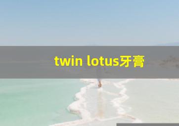 twin lotus牙膏