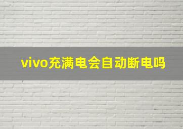 vivo充满电会自动断电吗