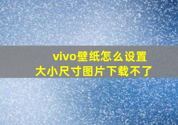 vivo壁纸怎么设置大小尺寸图片下载不了