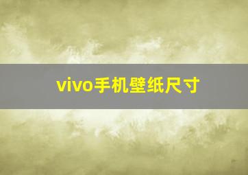 vivo手机壁纸尺寸