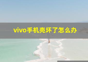 vivo手机壳坏了怎么办