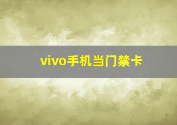 vivo手机当门禁卡