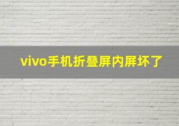 vivo手机折叠屏内屏坏了