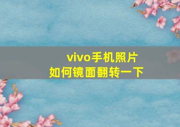 vivo手机照片如何镜面翻转一下