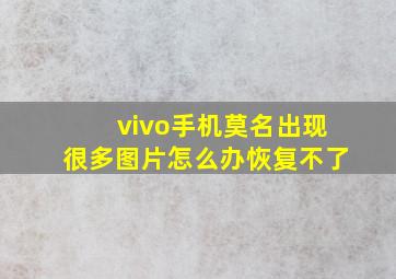 vivo手机莫名出现很多图片怎么办恢复不了