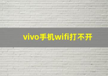 vivo手机wifi打不开