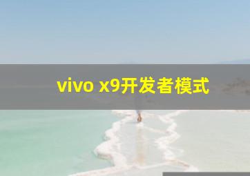 vivo x9开发者模式