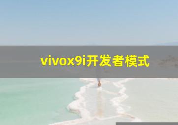 vivox9i开发者模式