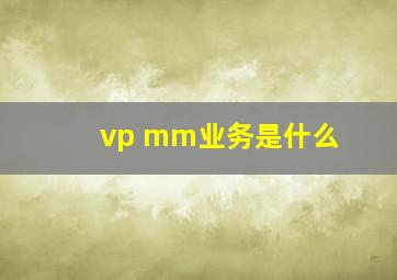 vp mm业务是什么