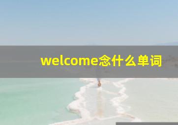 welcome念什么单词