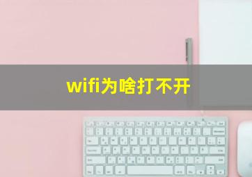 wifi为啥打不开